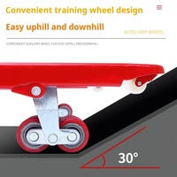 Chariot élévateur manuel en fer à profil bas, largeur de fourche 550 mm, capacité 3T, hauteur de levage 195 mm