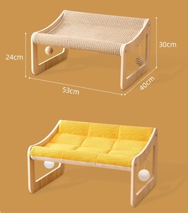 Hölzerne Katzen hängematte mit wasch barem abnehmbarem Matten bezug Summer <span class=keywords><strong>Cat</strong></span> Schreibtisch bett Schlafen Erhöhtes Katzen bett - Product Image 5