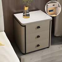 Table de chevet intelligente sans fil avec lecteur d'empreintes digitales, prix d'usine, mobilier de luxe pour chambre à coucher et salle de bain, sur mesure