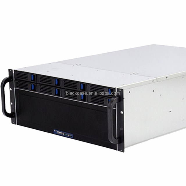 4408 4U ATX Server Case with Fan 8 Hot-Swappable SATA/SAS Drive Bays Rackmount Rack with 8 Hard Drive Slots