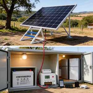 Kit d'énergie solaire hors réseau pour la maison, 1,2 kW, panneau monocristallin, batterie gel 400 Ah, système photovoltaïque - Product Image 5