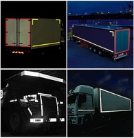 Ruban Réfléchissant Jaune de Sécurité Microprismatique Qualité Diamant pour Accessoires Auto et Camions – Autocollant Réfléchissant d'Avertissement