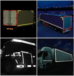 Nastro Riflettente di Sicurezza Giallo Grado Diamante per Auto, Accessori Microprismatici, Adesivo Riflettente per Camion - Product Image 4