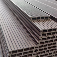 Plancher composite bois-plastique WPC de fabrication chinoise, revêtement de terrasse WPC extérieur à grain de bois pour parcs