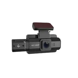 Dashcam 1080P kamera dasbor mobil kabin depan 3 inci kamera dasbor IPS 4 IR LED perekam berkendara kotak hitam mobil