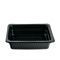 CPET recyclé ovable 2 compartiments scellant emballage alimentaire jetable compagnie aérienne conteneur CPET avec film anti-buée