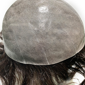Perruque toupet naturelle en pu pour hommes, cheveux humains, vente en gros, 15 pouces - Product Image 5