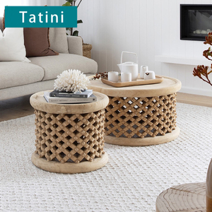 उच्च अंत आधुनिक आउटडोर चाय टेबल विला आंगन बालकनी गार्डन गोल कॉफी टेबल वाटरप्रूफ और सनस्क्रीन ऑल-वेदर - Product Image 1