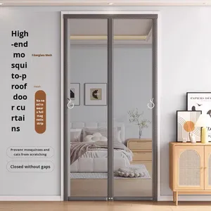 Cortina Mosquitera Invisible de Fibra de Vidrio Reforzada para Puerta, de Alta Gama para el Hogar, con Tira Magnética, Sin Perforaciones, Costura Cerrada - Product Image 2