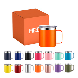 Taza Aislada con Asa Estilo Europeo Americano, Taza de Café de Acero Inoxidable 304 de Varios Tamaños, Vaso Portátil para <span class=keywords><strong>Cerveza</strong></span> y Bebidas Diarias - Product Image 1