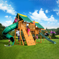 City Park Grande aire de jeux en bois Fabricant d'aires de jeux en bois Équipement pour jardin extérieur Aire de jeux pour enfants en bois avec balançoire