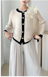 Conjunto de Pantalones Anchos y Blusa Holgada con Estampado Floral 3D PY para Mujer, Estilo Coreano, Diseño de Moda Femenina, Venta al por Mayor en Línea - Product Image 3