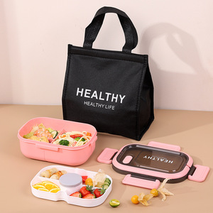 Healthy Bento <b>Box</b> Large Capacity Airtight Divided Compartments Portable <b>Lunch</b> <b>Box</b> For Students And Office Workers - Product Image 4