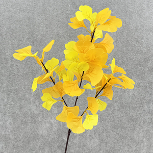 Decoración de Hogar de Alta Gama, Hojas de <span class=keywords><strong>Ginkgo</strong></span>, Hojas de <span class=keywords><strong>Ginkgo</strong></span> <span class=keywords><strong>Biloba</strong></span> de Seda de Alta Calidad, Hojas de <span class=keywords><strong>Ginkgo</strong></span> Artificiales - Product Image 5