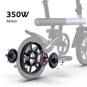 英国仓库低价出售 48V 250W 14 英寸折叠式迷你电动城市自行车，带集成电池和盘式刹车，适合成人 - Product Image 2
