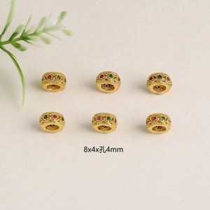 สีทอง18K รักษาลูกปัดเซอร์คอนสเปเซอร์ทรงกลม DIY อุปกรณ์ทำเครื่องประดับสำหรับสร้อยข้อมือสร้อยคอเครื่องประดับ - Product Image 4