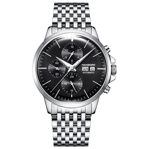 HANBOROT Orologio Meccanico Automatico da Uomo con Vetro Zaffiro, Impermeabile 5BAR, in Acciaio Inossidabile, con Cuore Luminoso, di Tendenza - Product Image 5