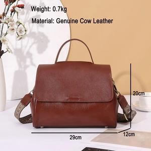 AndoBag Top-Handle Bags for Women Genuine Cow Leather Underarm Shoulder Crossbody Bag Fashion Simple <b>Handbag</b> 9005 - Product Image 4