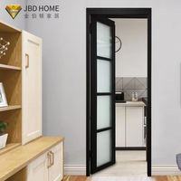 Cadre en alliage d'aluminium moderne avec verre trempé PD, design gain de place pour balcon intérieur, isolation thermique, finition thermolaquée