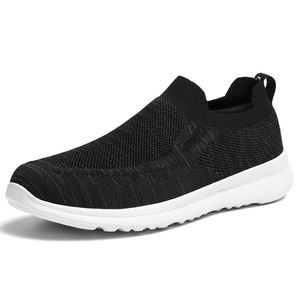 Wholesale Comfortable Breathable -on Casual Shoes for Men Soft Sole Casual Shoes Black Men's Walking Style Shoes - Product Image 3
