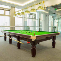 Moderner Professioneller Maßgefertigter Snooker-Billardtisch Massivholz-Oberfläche Marmor-Schiefer 10/12ft Luxuriös Umweltfreundlich Langlebig Echt