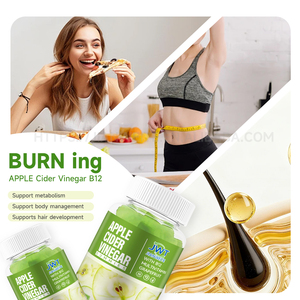 Gomitas de Vinagre de Sidra de Manzana con Vitamina B12, Quemagrasas, Suplemento para la Salud Digestiva, Inmunológica y de Belleza para Adultos - Product Image 2
