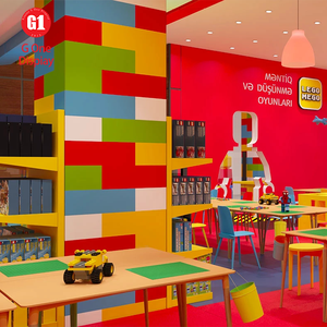 Juego de Mesa y Sillas Montessori de MDF y Metal con Iluminación LED para Centro Comercial o Cafetería - Product Image 4