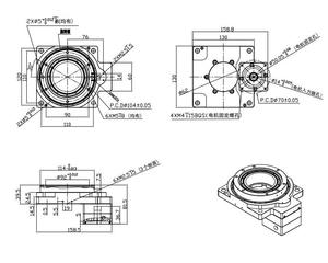 Plataforma Giratoria Hueca de 130 mm, Relación de Engranajes 10, Actuador para Motor de 400 W - Product Image 2