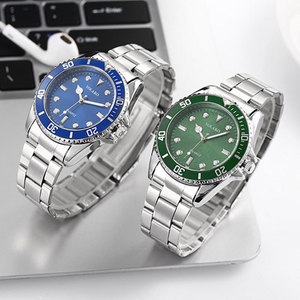 Đồng hồ thạch anh dây thép thời trang đồng hồ màu xanh lá cây bùng nổ Đồng hồ nam - Product Image 6