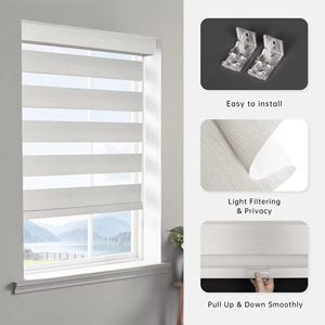 SAMADHI Manual or Motorized Blackout Cordless Shades Motorized Smart Cordless Blinds for Windows - Product Image 3