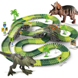 Circuit de course pour voitures de dinosaures, rangement pour enfants, petit circuit de <span class=keywords><strong>train</strong></span>, circuit de <span class=keywords><strong>train</strong></span> électrique pour garçons, parking - Product Image 1