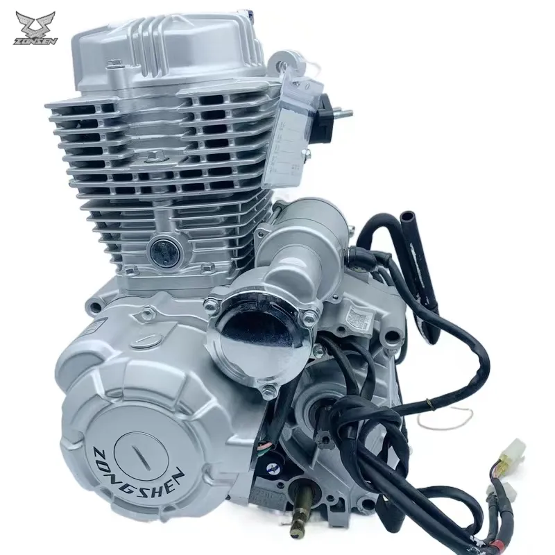 Motor de embrague refrigerado por aire para motocicleta Zongshen, montaje de motor de 200cc para Triciclo de carga, piezas de repuesto, bobina de cilindro, OEM