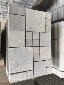 Grey <span class=keywords><strong>Granite</strong></span> Gạch <span class=keywords><strong>Mosaic</strong></span> tấm mô hình pháp cho lát đá - Product Image 4