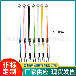 Cuerda de poliéster ajustable para columpio, extensión de 1-1.6m para equipos de fitness de parque infantil con gancho de mosquetón y anillo - Product Image 5