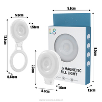 Anneau lumineux magnétique pour selfie, portable, pliable, rechargeable, LED, pour la photographie et l'enregistrement vidéo sur smartphone, léger, idéal pour les voyages