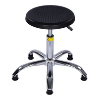Tabouret de laboratoire moderne pivotant en PU M05 avec hauteur réglable ESD et roulettes pour hôpital, laboratoire, école, atelier, ligne de production