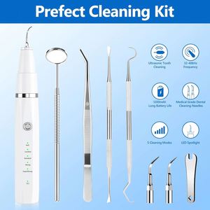 Dog Teeth Cleaner <b>Kit</b> <b>Electric</b> Sonic Ultrasonic Calculus Remover Home Use Stainless Steel ABS - Product Image 5