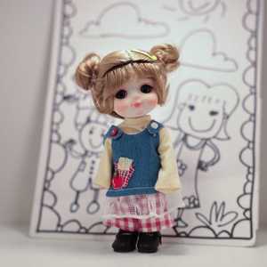 15cm nouveau à la mode mignon bleu tout en céramique épingle à cheveux doux dessin animé BJD poupée <span class=keywords><strong>fille</strong></span> <span class=keywords><strong>jouet</strong></span> ornement haut de gamme <span class=keywords><strong>jouet</strong></span> en plastique pour les Festivals - Product Image 2