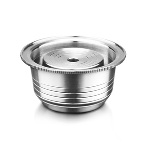 Tasse à expresso de grande capacité 240 ml, filtre rechargeable en acier inoxydable 304, <span class=keywords><strong>capsule</strong></span> à café expresso réutilisable à 24 trous - Product Image 1