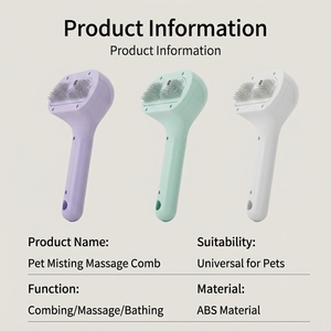 Nouvelle <span class=keywords><strong>brosse</strong></span> de toilettage pour animaux de compagnie antibactérienne avec fonction de massage, élimine les poils lâches sans effort, outil de toilettage électrique à brume - Product Image 5