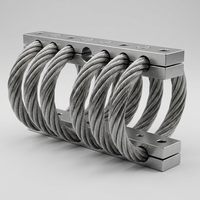 Amortisseur de vibrations en acier inoxydable et aluminium Hoan JGX-1276D-278B, résistant à la corrosion, étanche, conforme à la norme ISO9001