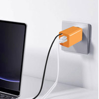 Cargador Rápido de 65W con Cable Retráctil, Enchufe Europeo, Cargador de Pared USB-C PD3.0 para Reloj Inteligente, Laptop, Tablet, Teléfono Móvil