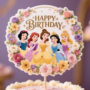 Decorazioni per <span class=keywords><strong>Torta</strong></span> di Compleanno Principessa - Accessori e Forniture per Decorazione Torte da Bambina - Product Image 3