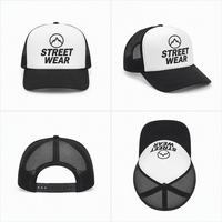 Gorra Trucker de Espuma Personalizada con Sublimación, Impresión 3D, Diseño de 5 Paneles, Parche Aplicado, Deportiva, Transpirable para Exteriores