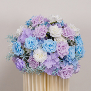 Boules de fleurs artificielles en soie multi-tailles, modernes et de haute qualité, pour décorations de mariage et de bout de banc, fournitures de fête en gros - Product Image 4