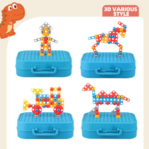 Juguete de Construcción de Dinosaurios con Tornillos, Juego de Rompecabezas STEM DIY, Bloques de Construcción para Niños - Product Image 4