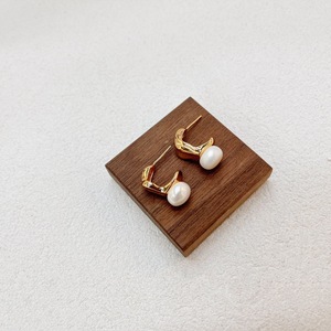 ต่างหูไข่มุกน้ำจืดธรรมชาติสีเงินบริสุทธิ์ S925สไตล์2025 INS - Product Image 1