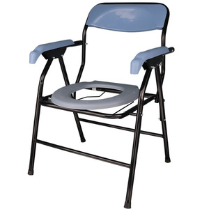 Silla de inodoro plegable de acero inoxidable con altura ajustable para personas mayores y mujeres embarazadas, asiento de inodoro multifunción - Product Image 2