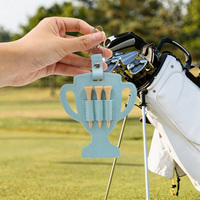 Pendentif en cuir sur le thème du golf, accessoire de rangement pour balles et tees de golf, clip porte-tees de golf