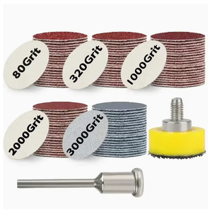 Tampons de polissage de 1 pouce, grains 80, 320, 1000, 2000, 3000 pour meuleuse et polisseuse - Product Image 1